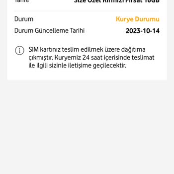 Vodafone Hattım Hala Kargoda