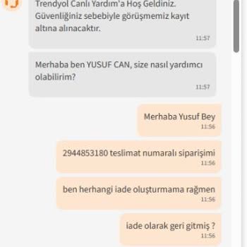 Trendyol Bilgisiz İade Ve Mağduriyet