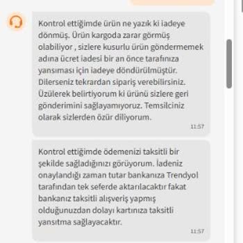 Trendyol Bilgisiz İade Ve Mağduriyet