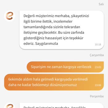 Eczacıbaşı E-Sanal Mağaza Eczacıbaşı Ürünümü Kargoya Vermedi