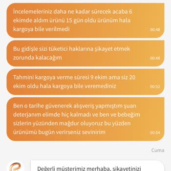 Eczacıbaşı E-Sanal Mağaza Eczacıbaşı Ürünümü Kargoya Vermedi