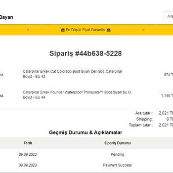Caterpillarayakkabi.net Caterpillar Bot Ayakkabı 2 Aydır Gelmemesi