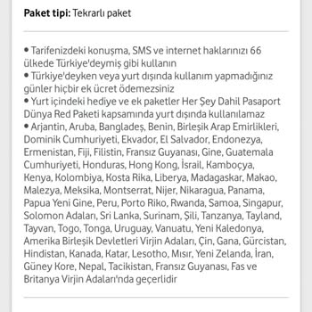 Vodafone 'da Yurt Dışı Paketi Saçmalığı