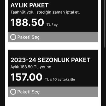 Exxen Üyelik Paket İşlemleri