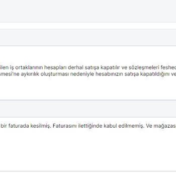 Trendyol Satıcı Hesabım Haksız Yere Kapandı
