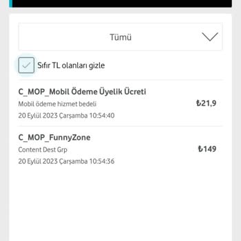Vodafone C Mop Funny Zone İptali