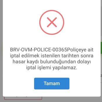 Quick Sigorta Tss Poliçeyi İptal Edemiyorum