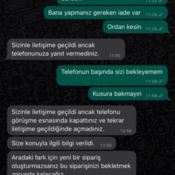 Alvina Müşteri Hizmetleri Tehdit Yazışması