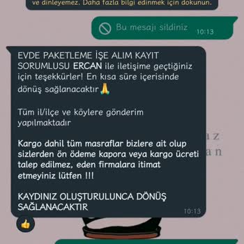 Ersağ Paketleme İşi Şikayet