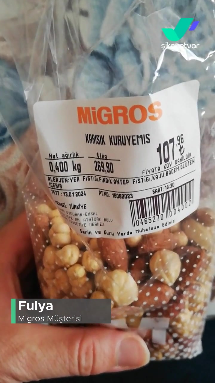 Migros Rutubetli Ve Yenmeyecek Durumda Olan Karışık Kuruyemiş videonun kapak resmi