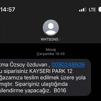 Watsons Bilgim Dahilinde Olmadan Ürün İadesi