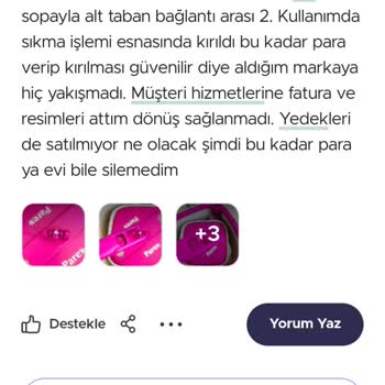 Parex Wondero Dönen Başlığın Çıkması Kırılması