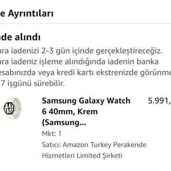 Amazon Para İadesi Reddi