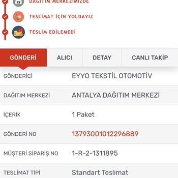 KARGOMsende Operasyonel Nedenden Dolayı Gönderemedik