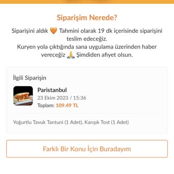 Trendyol Yemek Siparişi Gecikmesi 1