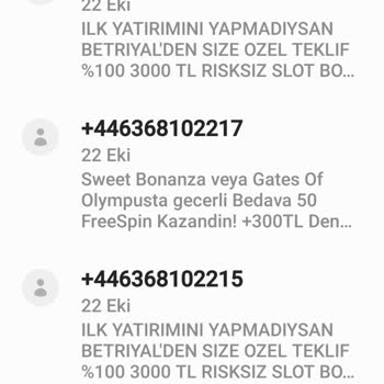 Vodafone +446 Telefonundan Gelen Mesajlar