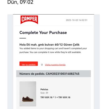 Camper Siparişim Hala Gelmedi