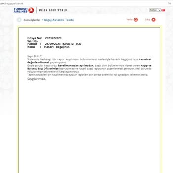 Ercan Havalimanı Hasarlı Bagaj Tutanağı Tutmadı