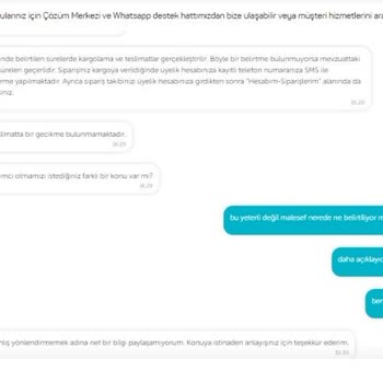 A101 Teslim Edilmeyen Sipariş