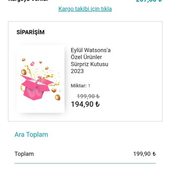 Watsons Online Sipariş Mağduriyeti