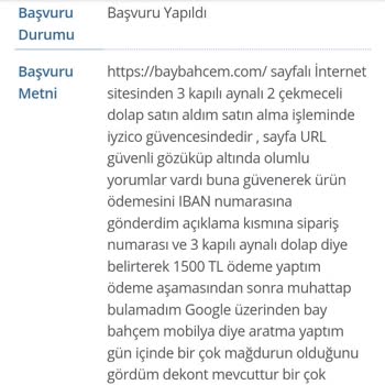 Bay Bahçem Mobilya Mağduriyet Yaşatıyor