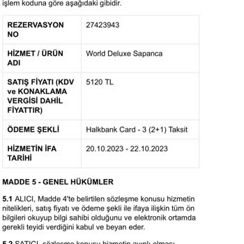 Tatil Sepeti Rezervasyon Ve Ücret Ödenmesine Rağmen Tesise Alınmamak