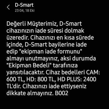 D-Smart İptali
