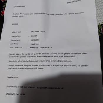 Nike Ayakkabı Hatalı Çıktı