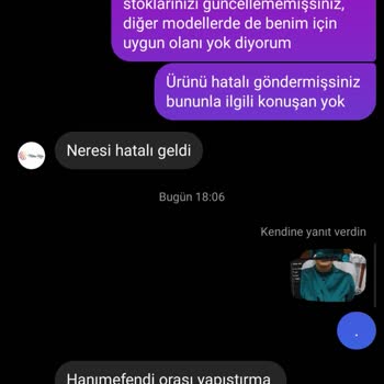 Fatma Kılıç Butik Hatalı Ürün Gönderdiler Değişim Veya İade Yapılmadı