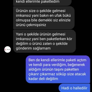 Fatma Kılıç Butik Hatalı Ürün Gönderdiler Değişim Veya İade Yapılmadı