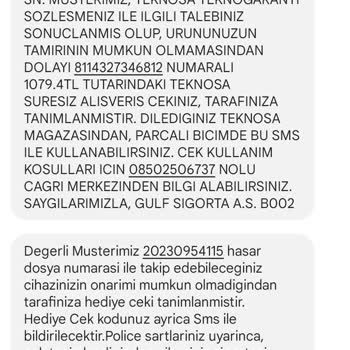 Teknosa Ve Gulf Sigorta İşbirliğiyle Yaşanan Sorun