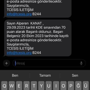 TCESIS E Devlet Sınav Sonucu Uyuşmazlığı