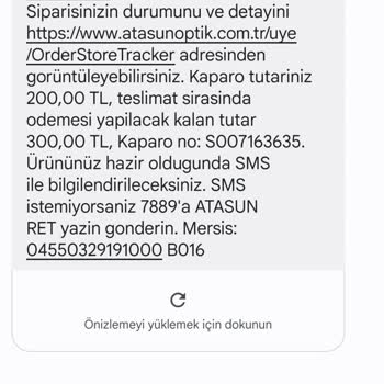 Atasun Optik Soyulan Gözlük Camı Değişimi İptal Edilmesi