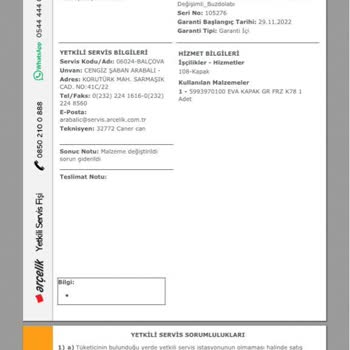 Arçelik Buzdolabı Çözülemeyen Su Akıtma Sorunu