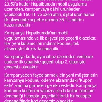 Hepsiburada İle Alakalı Merhaba75 Kuponu Sorunum