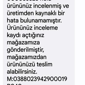 In Street Üretim Hatasını Kabul Etmiyor.