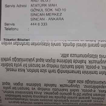 Bosch Çamaşır Makinesi Plastik Parçaların Garanti Dışı Olması