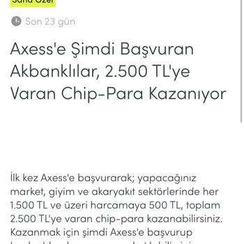 Akbank Axess Kartın Müşteri Mağduriyeti Ve Chip Para Vermek İstememesi