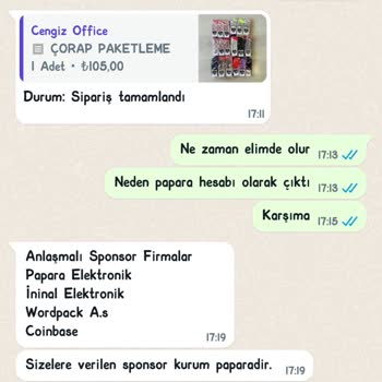 Papara Ofis Çorap Paketleme Evde Ek İş