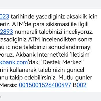 Akbank ATM De Para Sıkışması