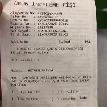 Beymen Ürün Aşınmasıyla İlgili Şikayet Ve Talep