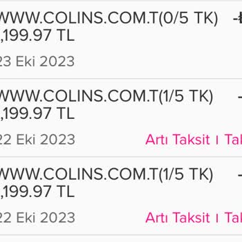 COLIN’S Kredi Kartından 2 Kez Para Çekildi