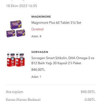 Fit1001 Habersizce İptal Edilen Sipariş