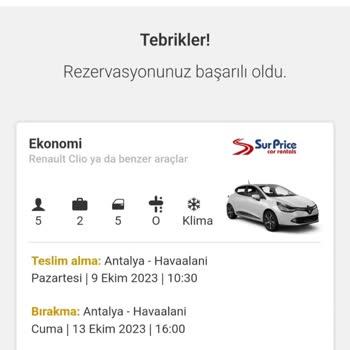 Pegasus İptal Edilen Araç Kiralama Bedelinin İade Edilmemesi