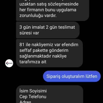 Özyurt Mobilya Instagram Üzerinden TV Sehpası Siparişi Verdim, Ancak Ürün Gelmedi