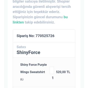 Shiny Force Kargo Gönderilmemesi Ve İletisim Yokluğu
