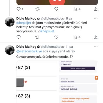 Ürünlerimi Hepsijet Kargo Göndermiyor, Watsons Cevap Vermiyor.!
