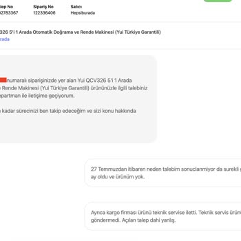 Hepsiburada Firması 3 Aydır Ürünümü Teslim Etmiyor!