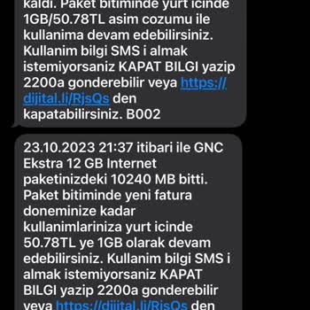 Turkcell İstediğim Dışında Verilen Hizmet Karşılığı Alınan Fahiş Fiyat