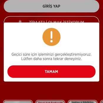 Ziraat Bankası Mobil Bankacılığa Giriş Yapamıyorum!